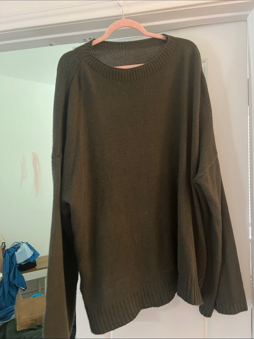 Men's Olive Green Crewneck Sweater